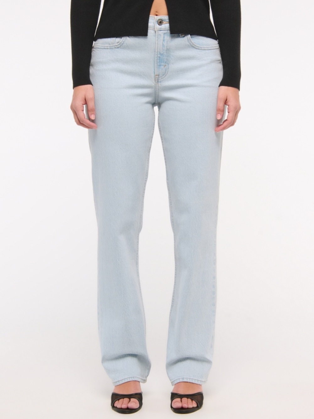 A&F Curve Love Mid Rise 90s Straight
